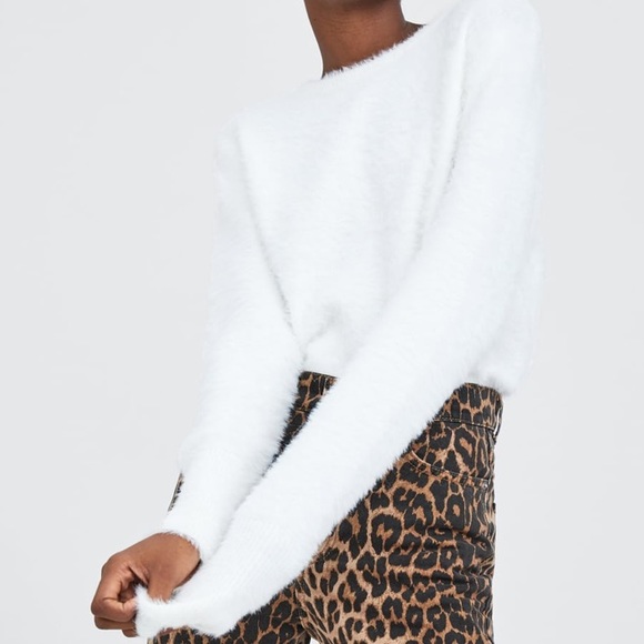 NWOT▪️Zara trf leopard jeans. - Picture 2 of 3